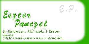 eszter panczel business card